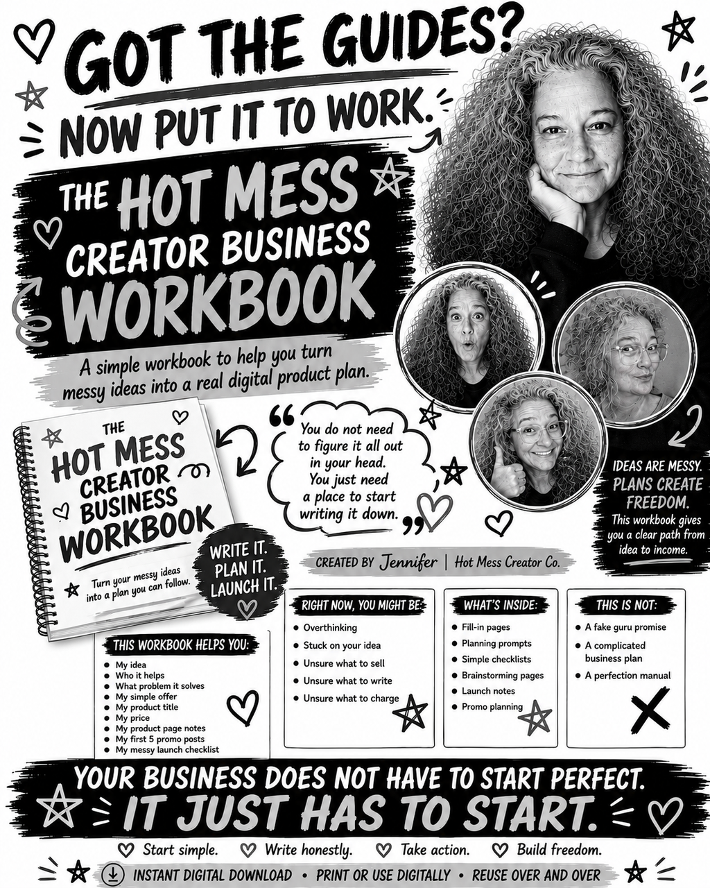 The Hot Mess Creator Business Workbook