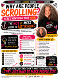 Infographic titled 'The Hot Mess Guide to Better Hooks' explaining how to create engaging video hooks.