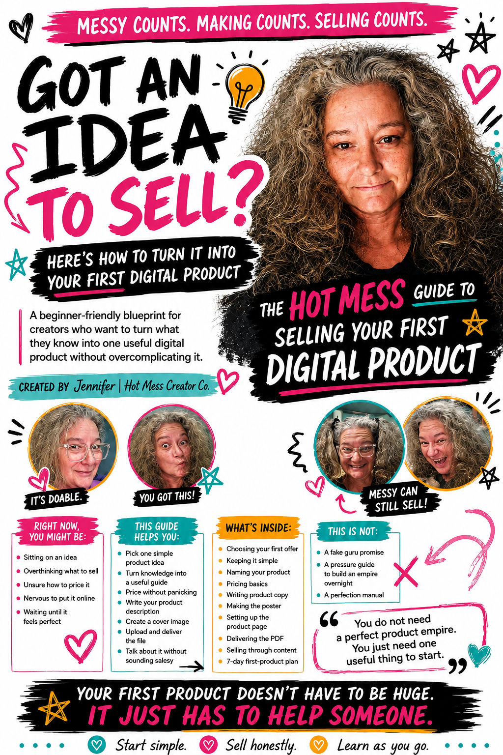 The Hot Mess Guide to Selling Your First Digital Product