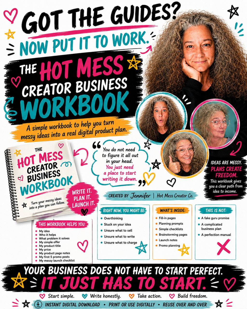 The Hot Mess Creator Business Workbook